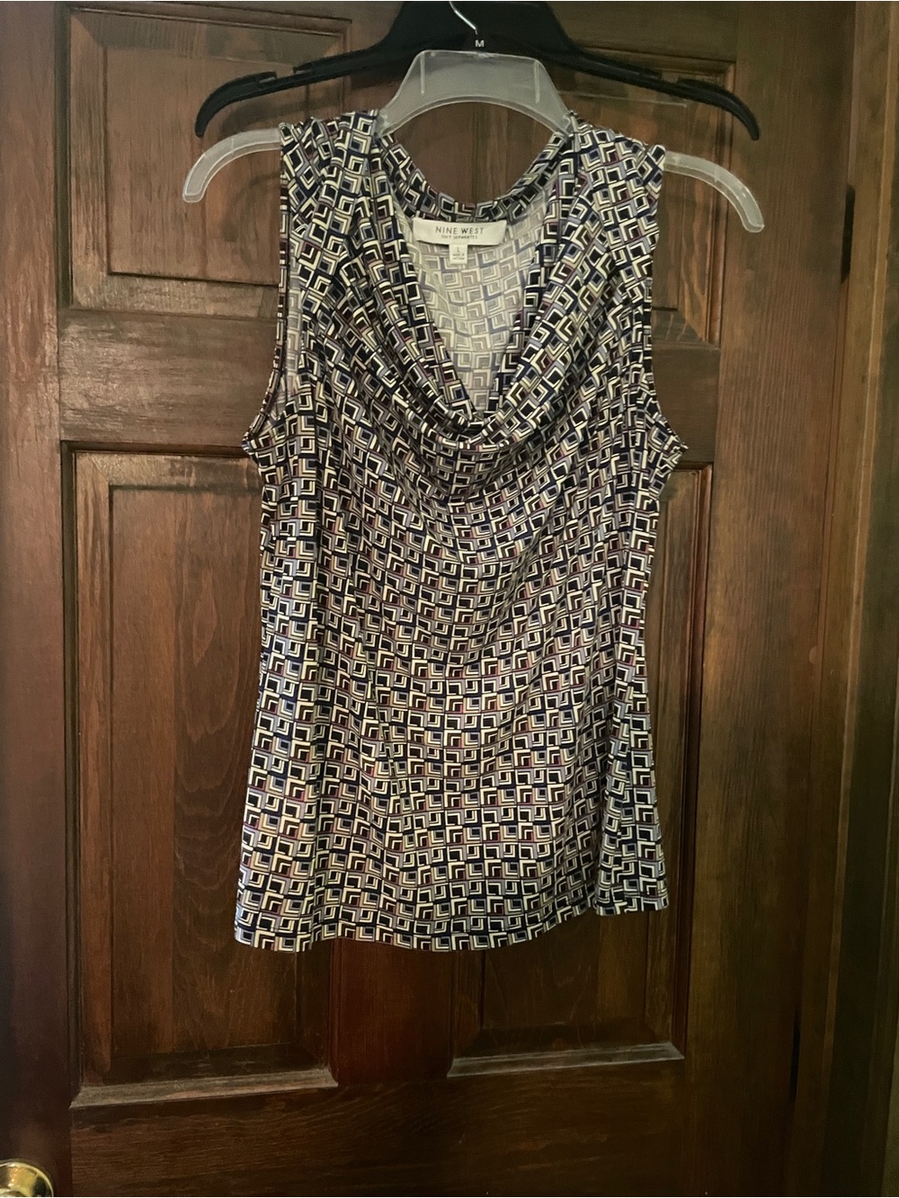 Nine West 
Geometric Cowl Neck Camisole 
Multicolored